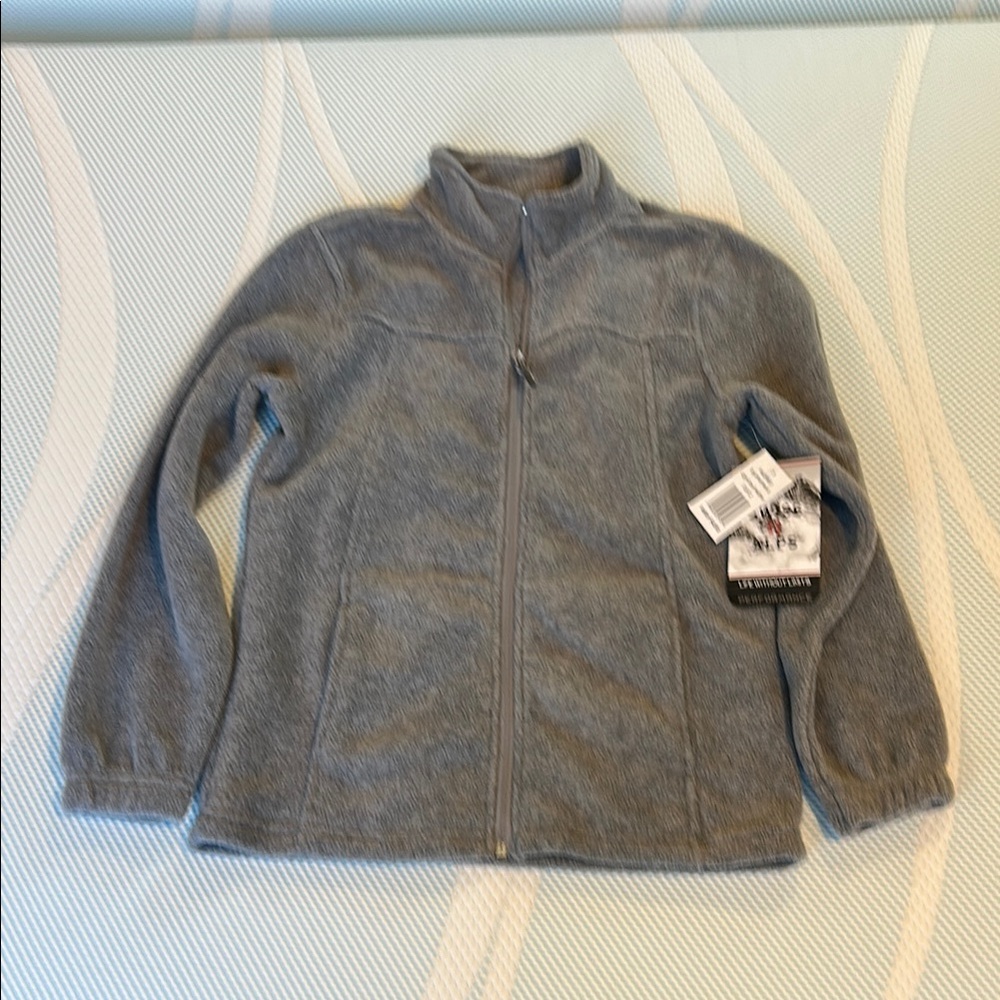 Gray Full-Zip Fleece Jacket